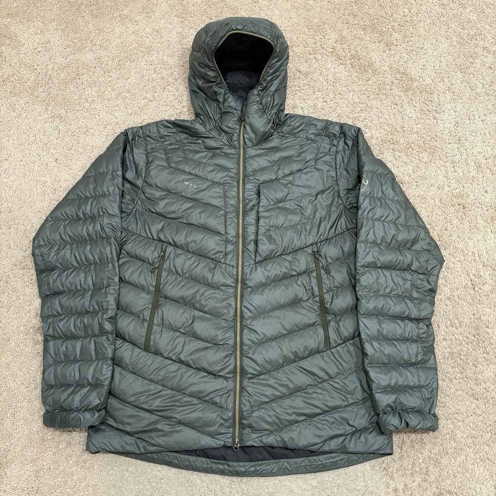 Mammut Broad Peak IN Hooded Jacket Men's XL Green Full Zip Puffer